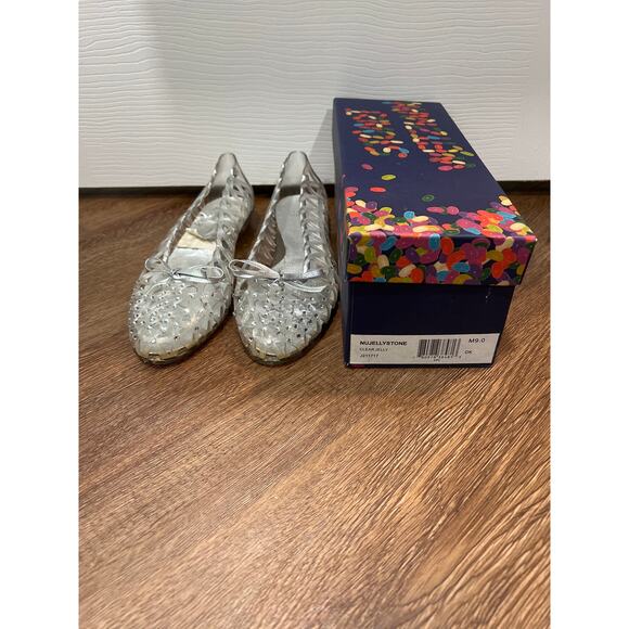 Stuart Weitzman Jellystone jelly ballet flats with clear rhinestones Women's 9 - Picture 2 of 11